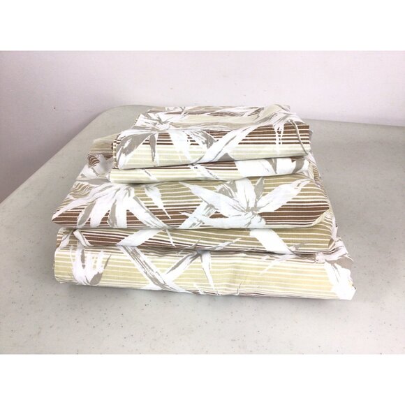 Vintage Mid Century Floral Sheet Set & Matching Pillowcases Full Size - Picture 1 of 5